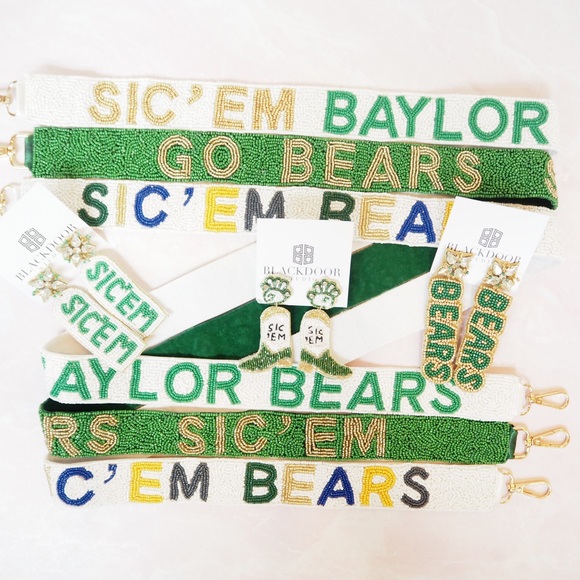 Baylor Beaded Collegiate Game Day Purse Strap Texas - Picture 2 of 2